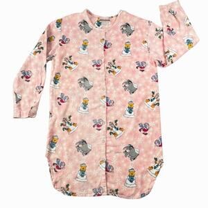 VTG Disneyland Nightgown Shirt Dress S/M Winnie the Pooh Eeyore Piglet Tigger